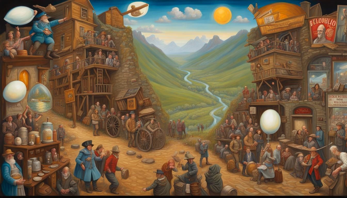 Discworld Glorious Revolution: Oil on Canvas