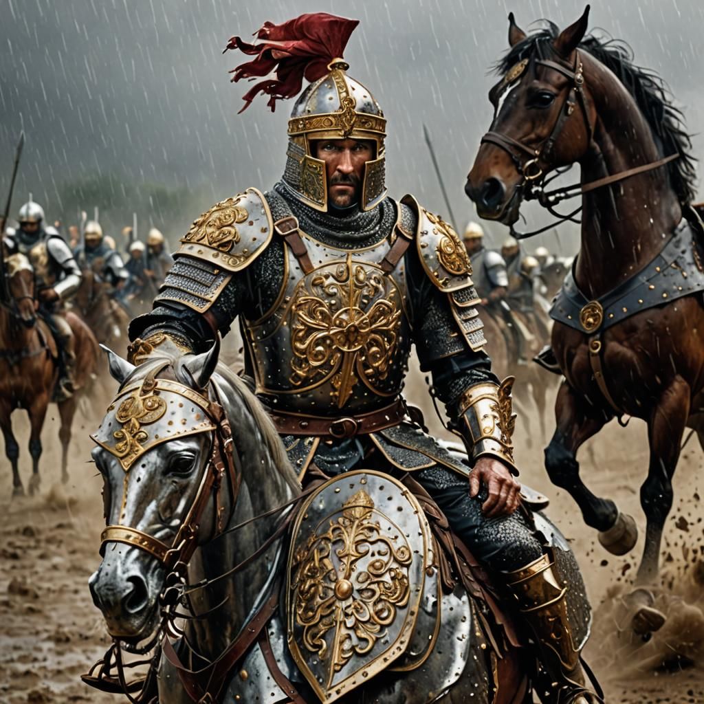 Byzantine Cataphract Charges into Battle