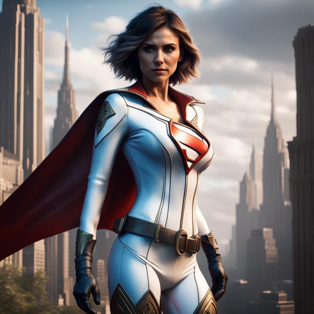 Nina Dobrev as Power Girl: Detailed Matte Painting