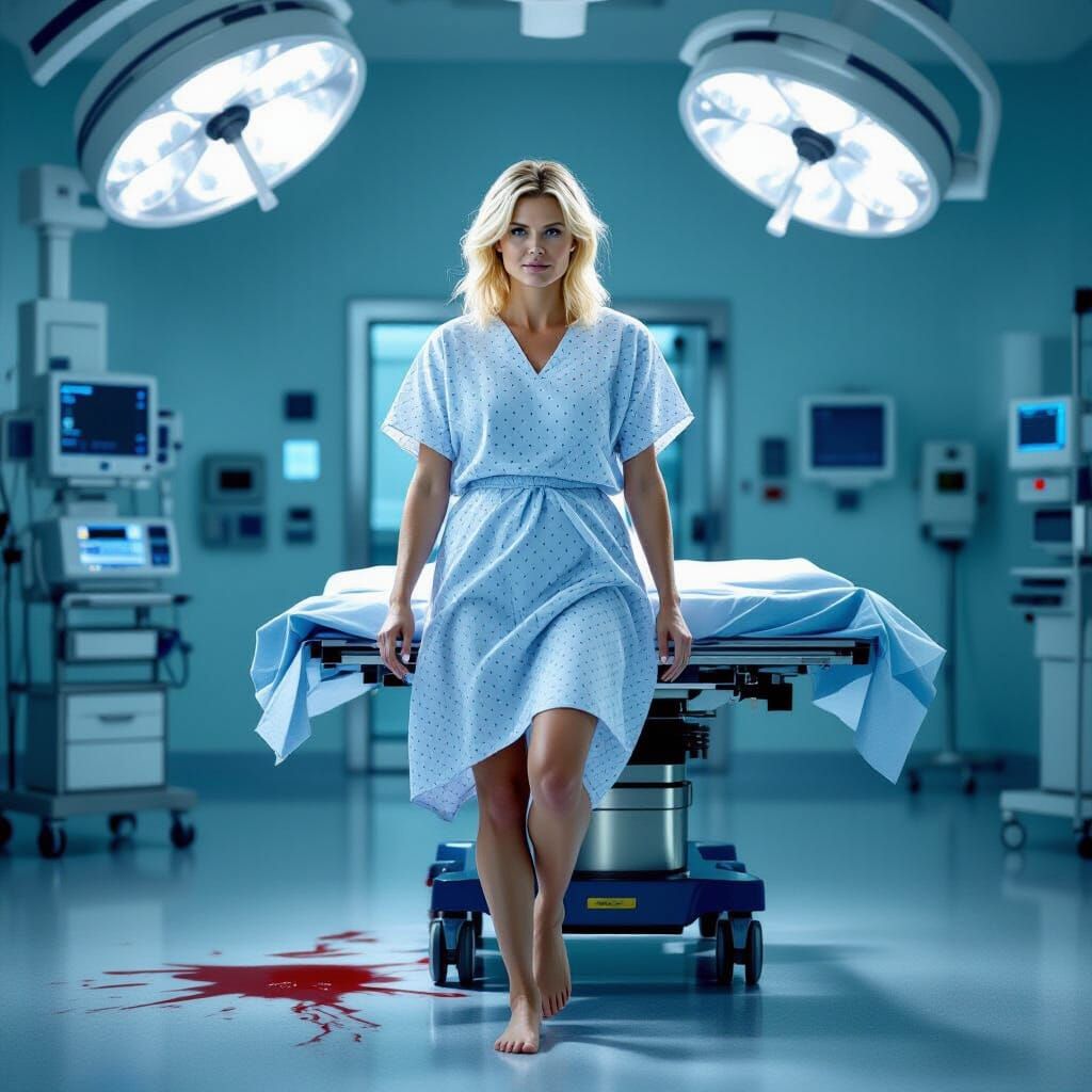 Vulnerable Woman Steps Off Surgical Table