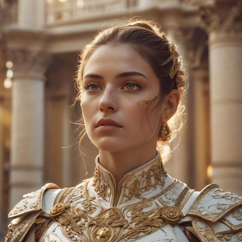 Mystic Warrior Portrait in a Fantasy Setting