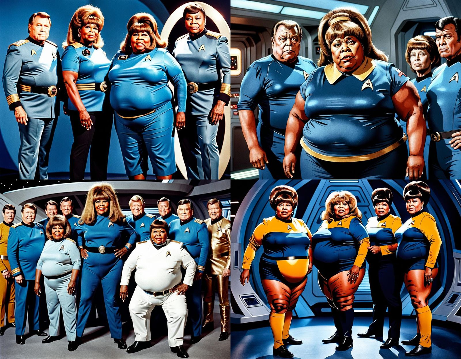 Morbidly Obese Figure in Star Trek Uniform