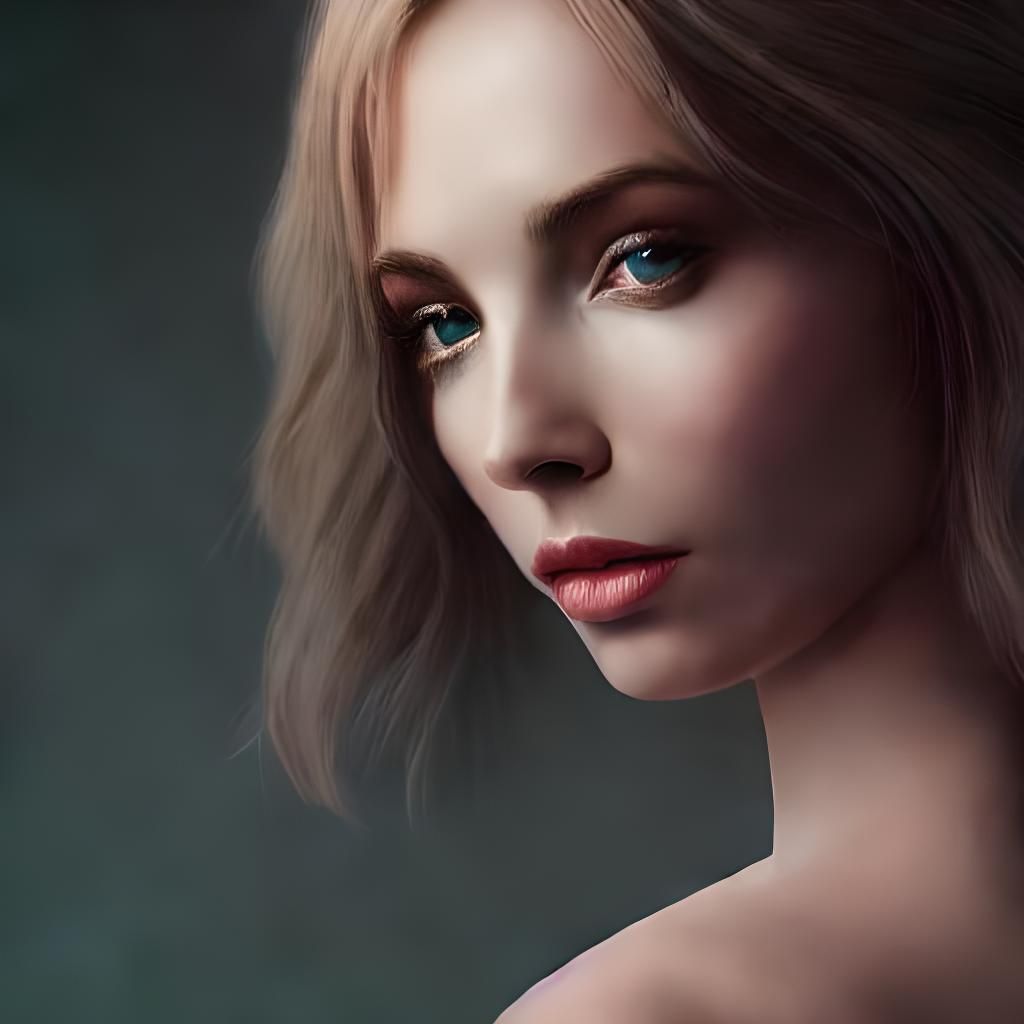 Photorealistic Portrait of a Blonde Woman in 4K