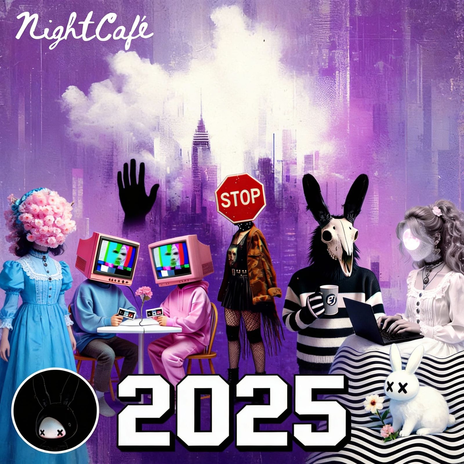 AI Art Collage 2025 with Logo and Avatar
