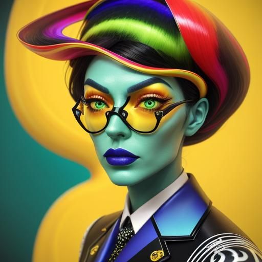 Vibrant Photorealistic Composition in CGI Style