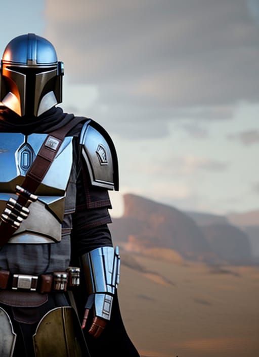 The Mandalorian in Hyperrealistic VRay Render