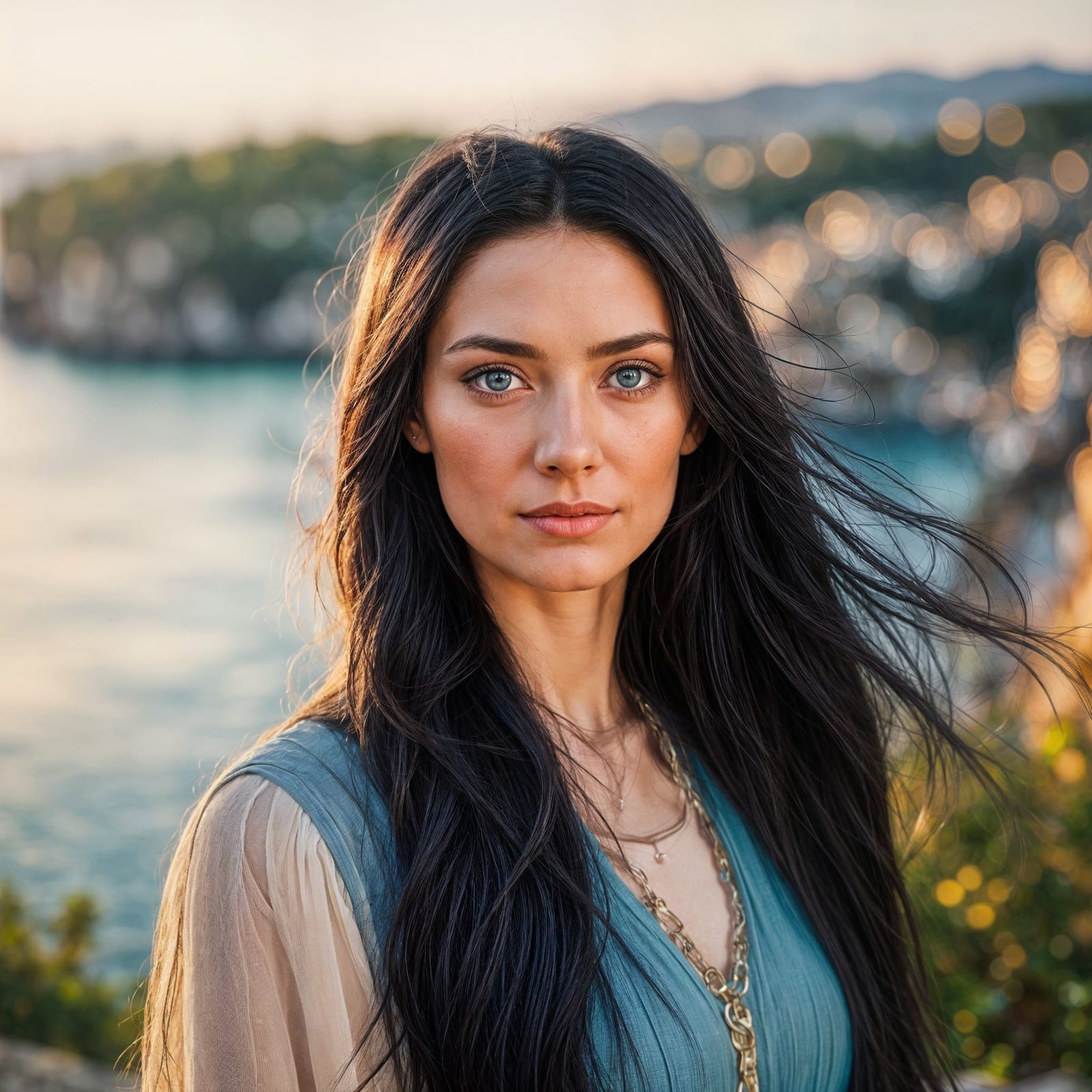 Stunning Italian Woman in Natural Light Photography