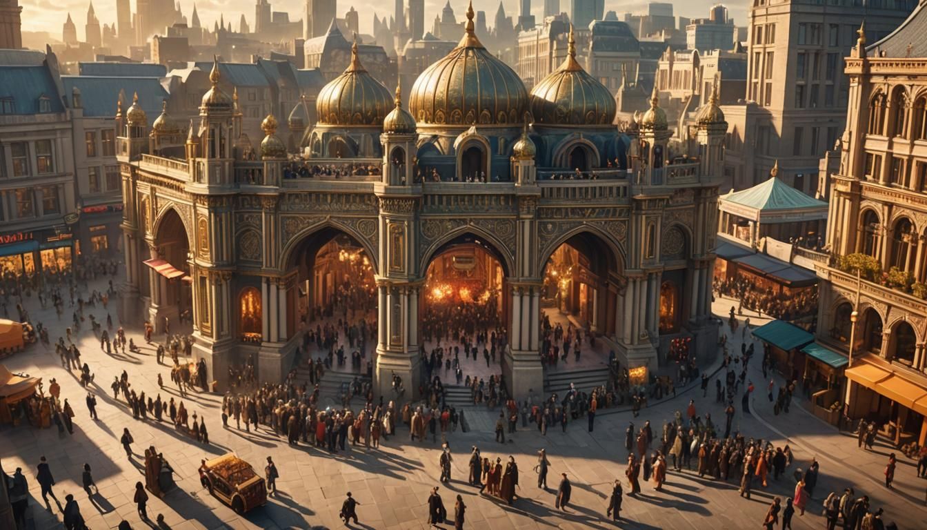 Fantastical Cityscape Concept Art: Global Meeting in London