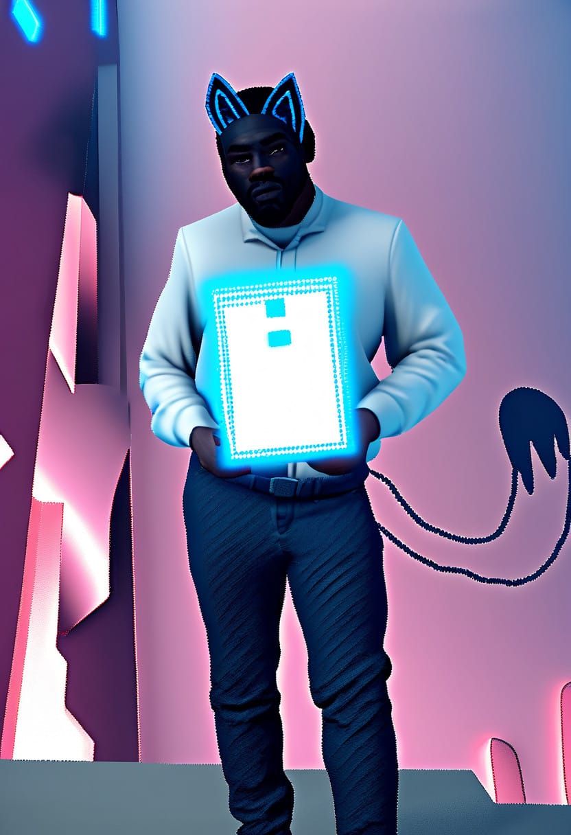 Heroic Black Warrior in Mystic Armor