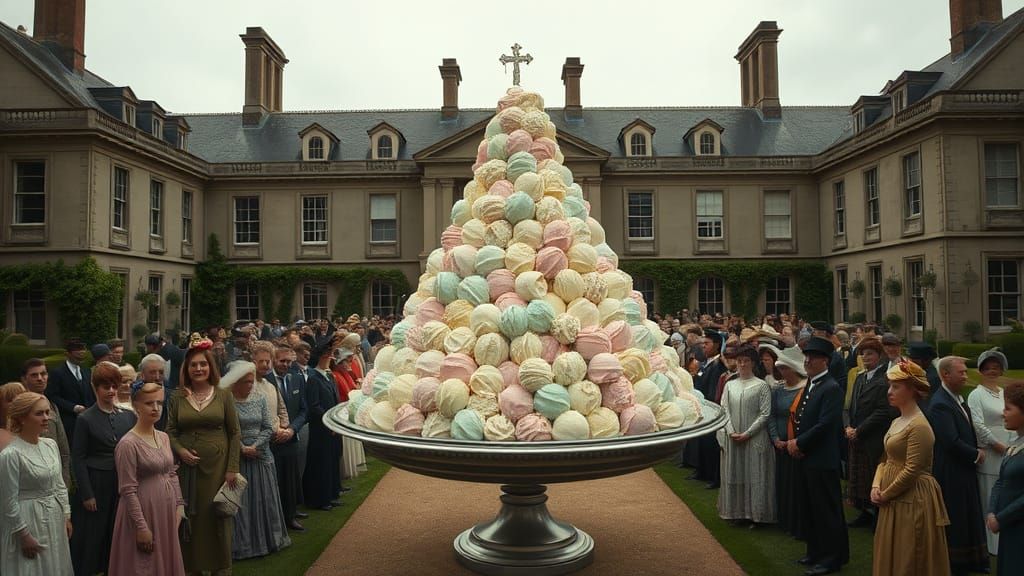 Georgian Manor with Ice Cream Feast in Jane Austen Style