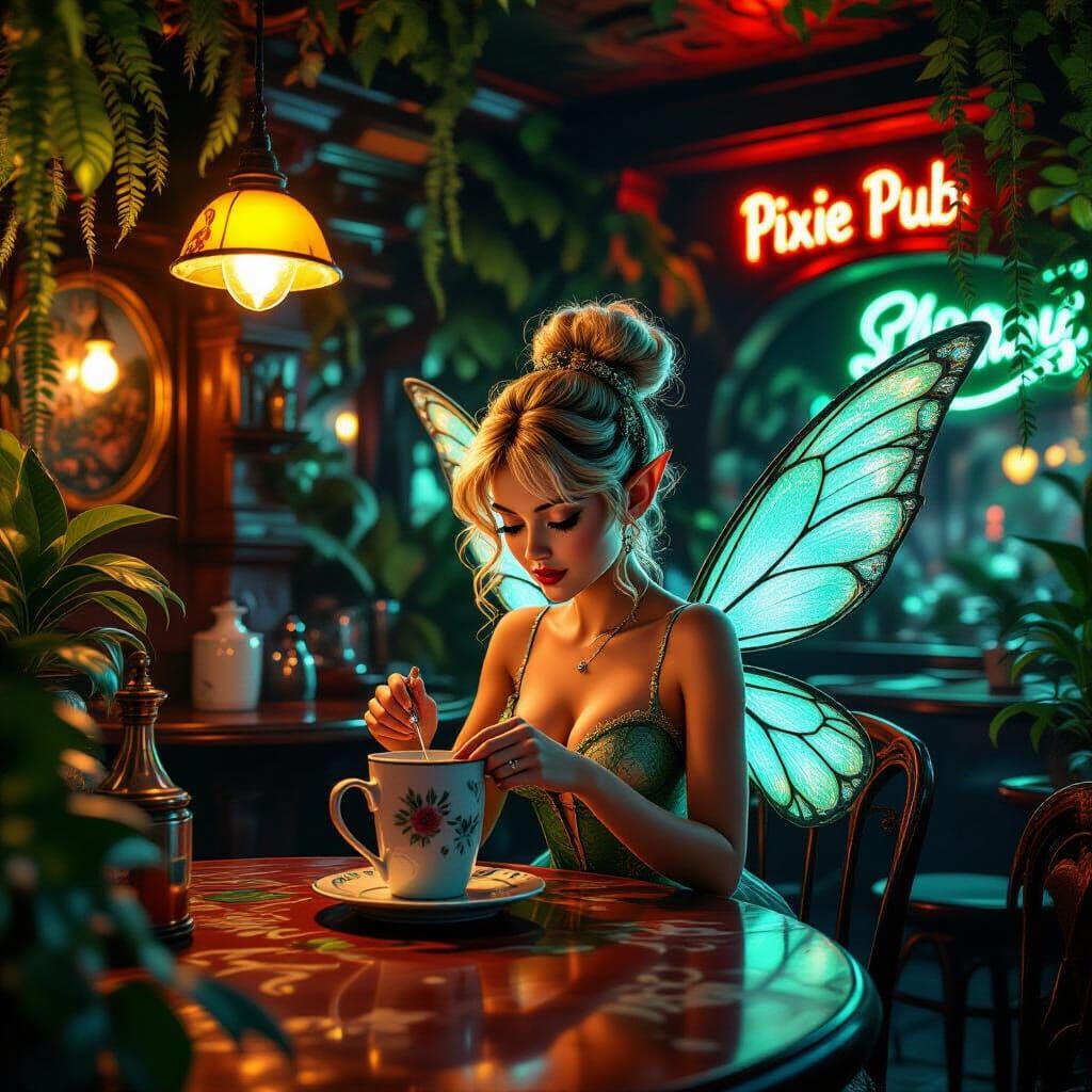 The Pixie Pub: A Hyperrealistic Fairy Dive Bar