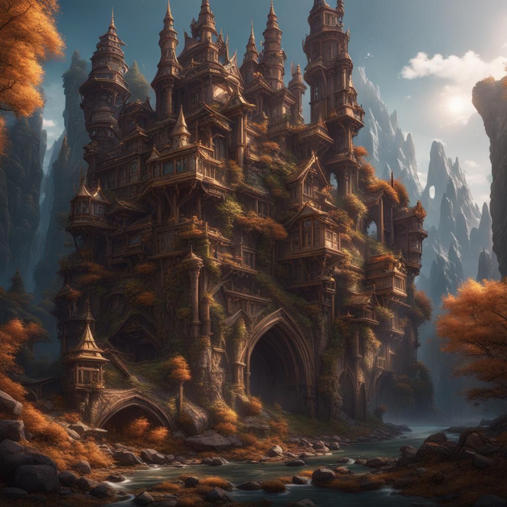 Fantastical Matte Painting with Intricate Details