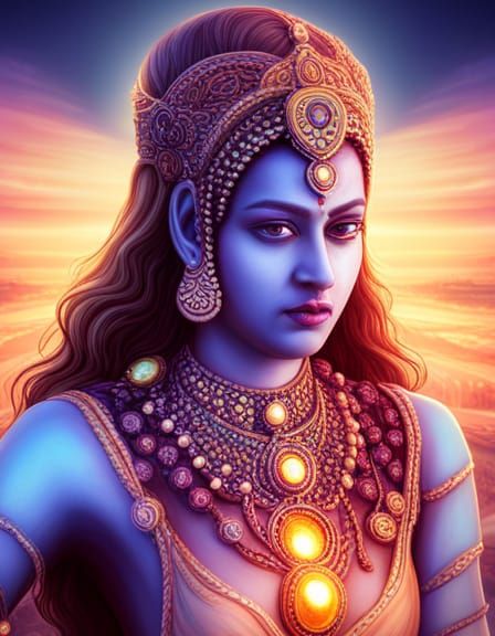 Dakshina Kali: Hyperrealistic Hindu Goddess