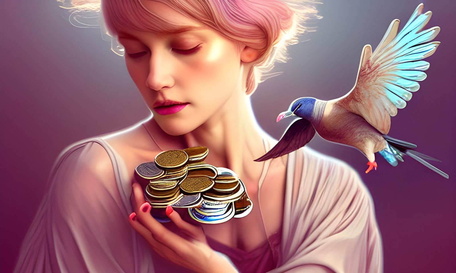 Intricate Tip Jar in Pastel Colors