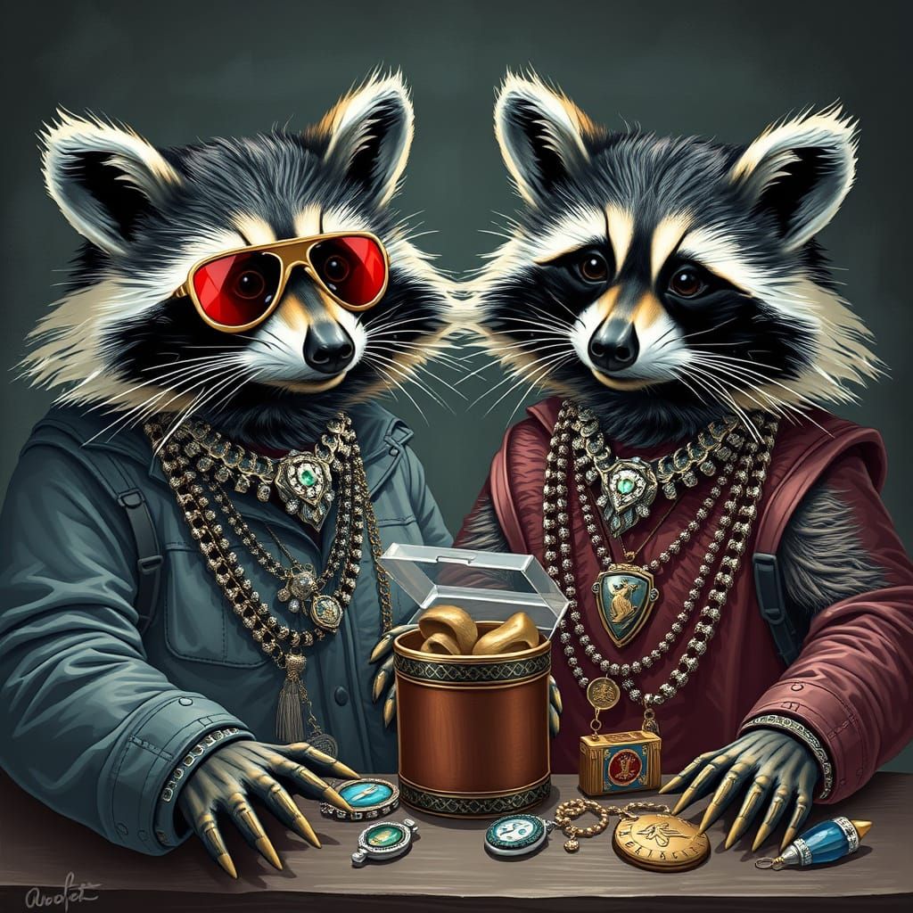 Glamorous Raccoons Prepare for Luxury Boom