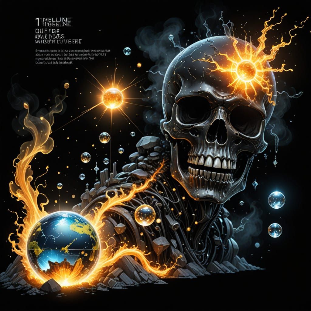 Glowing Crystal Skull of Cosmic Discovery