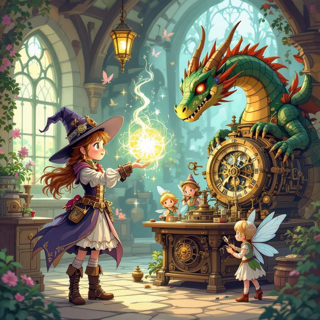 Magic and Technology in Harmony: Steampunk Witch