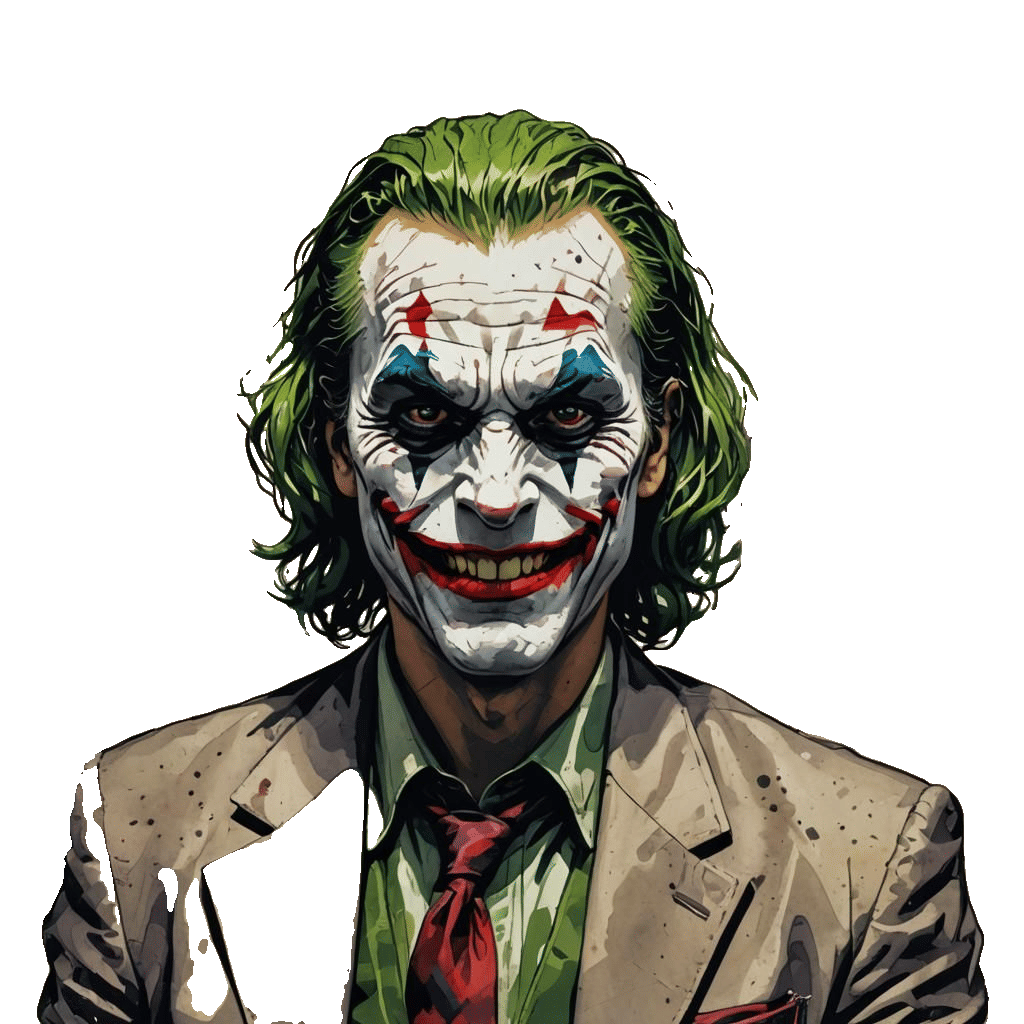 Stylized Joker Character in a Brazilian Setting