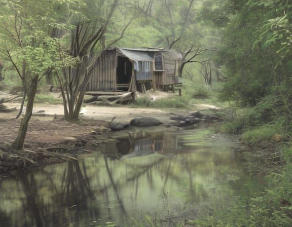 Sparse Trees on a Floodplain Landscape