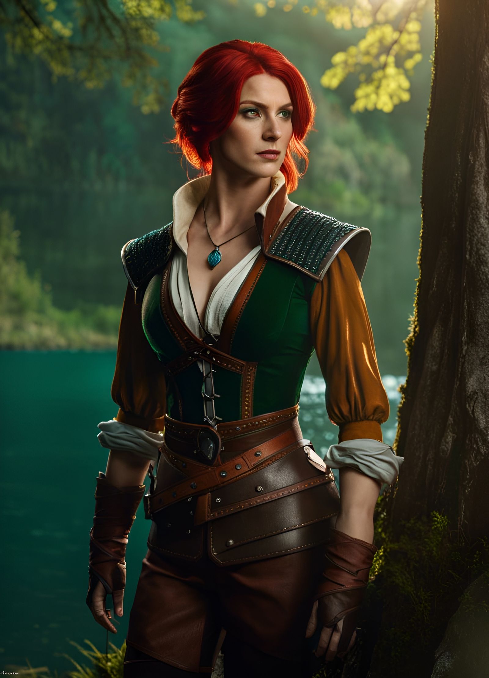 Detailed Portrait of Triss Merigold from The Witcher