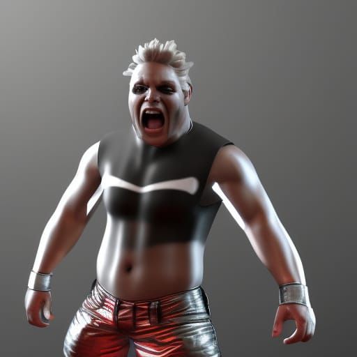 Andrew Johnson as 2000s WWE Wrestler in 3D