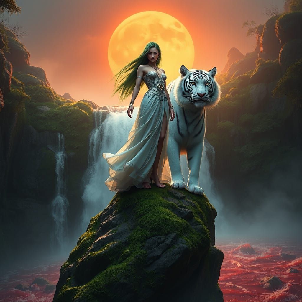 Majestic Goddess Guardians the Crimson Falls