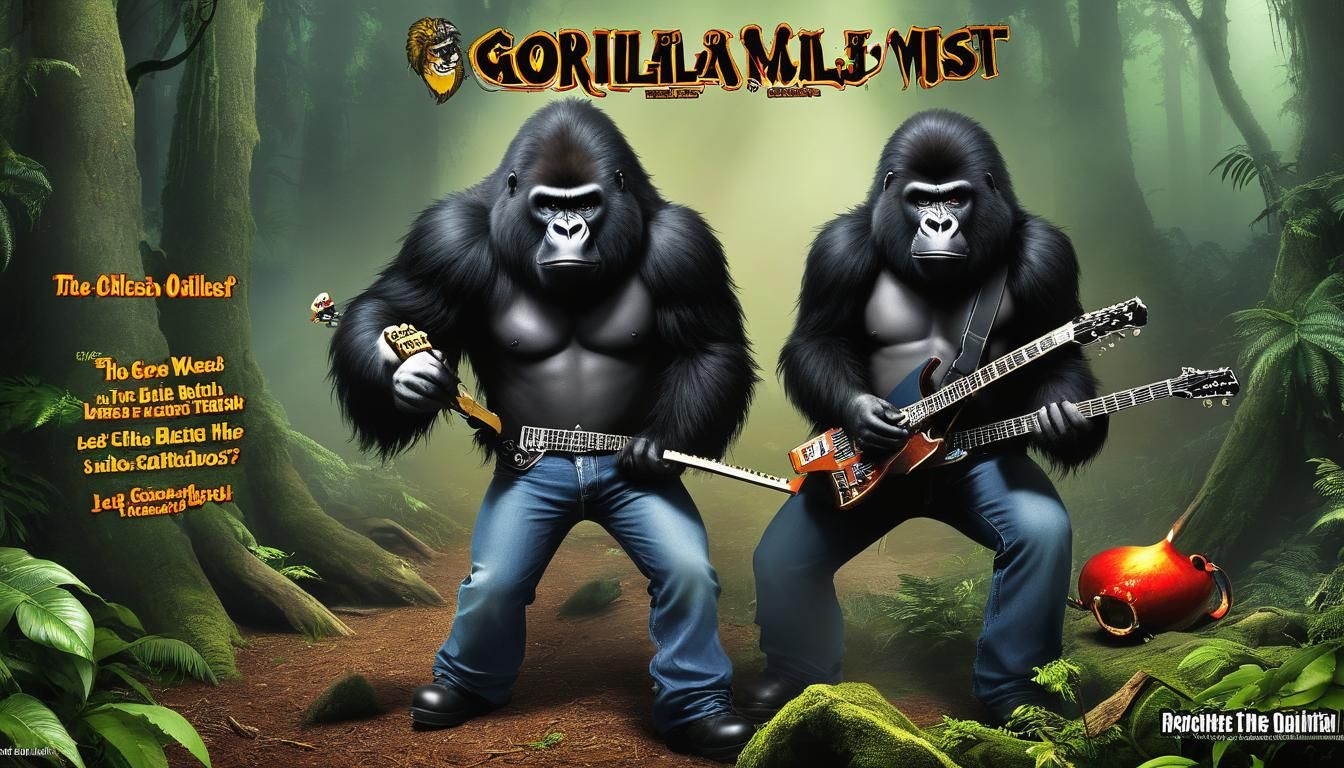 Gorilla in the Mist: A Primate Rock Band Album Cover