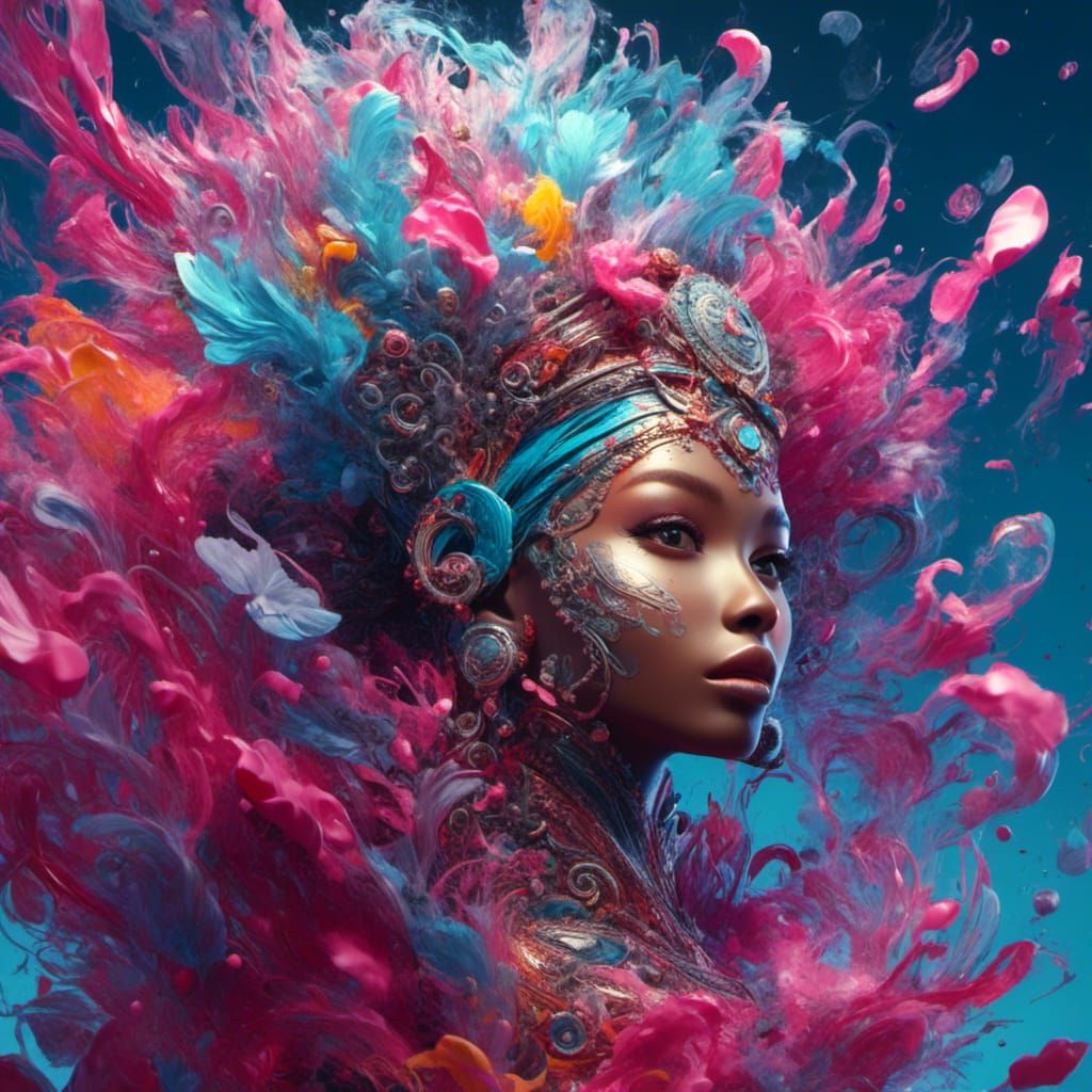 Magnificent Diamond in Splash Art Style