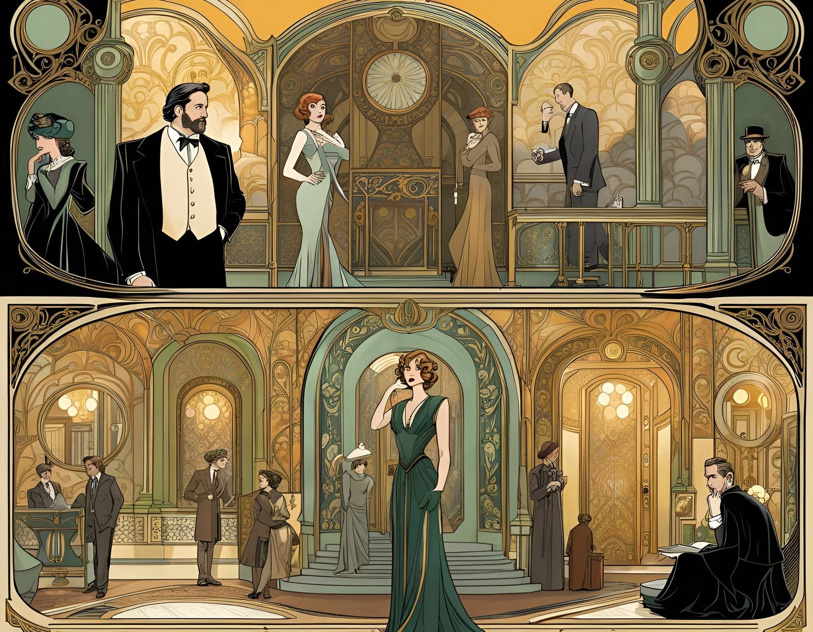 Art Nouveau Graphic Novel: CLUE Reimagined