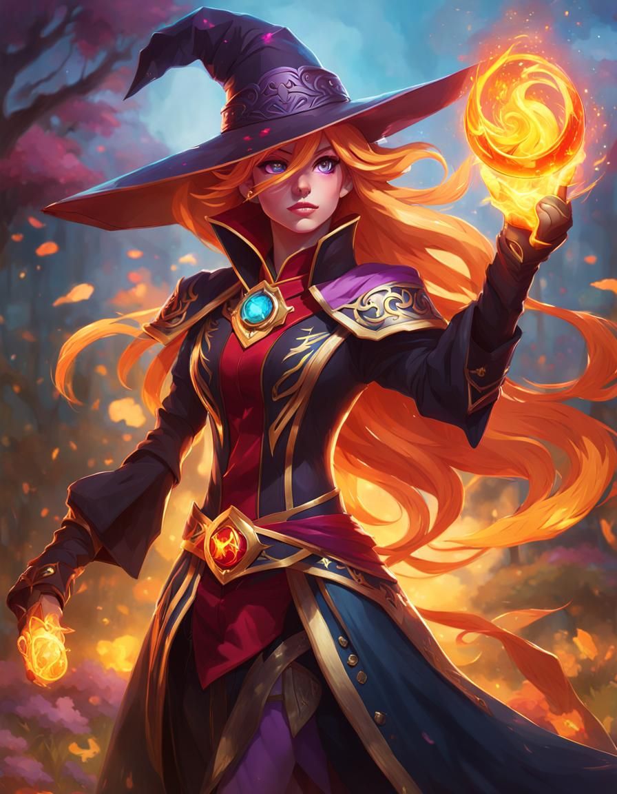 Sunset Shimmer as Dark Mage, Hyperdetailed Portrait