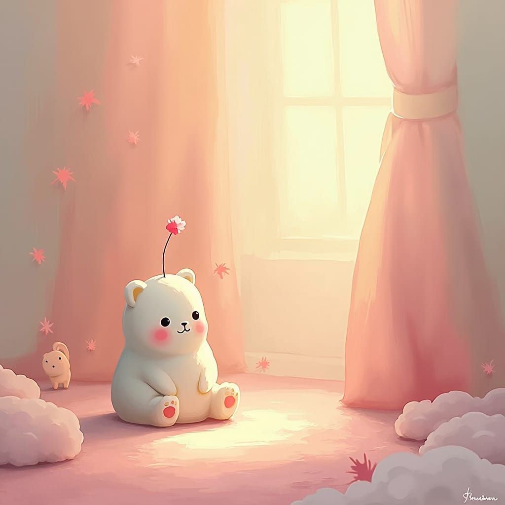 Dreamy Pastel Landscape in Digital Painting Style