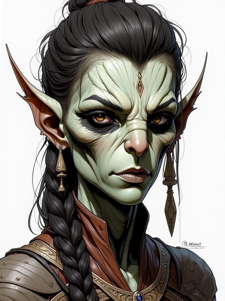 <lora:Sectator Gith:1.0> ghoul female githyanki in the style of dnd