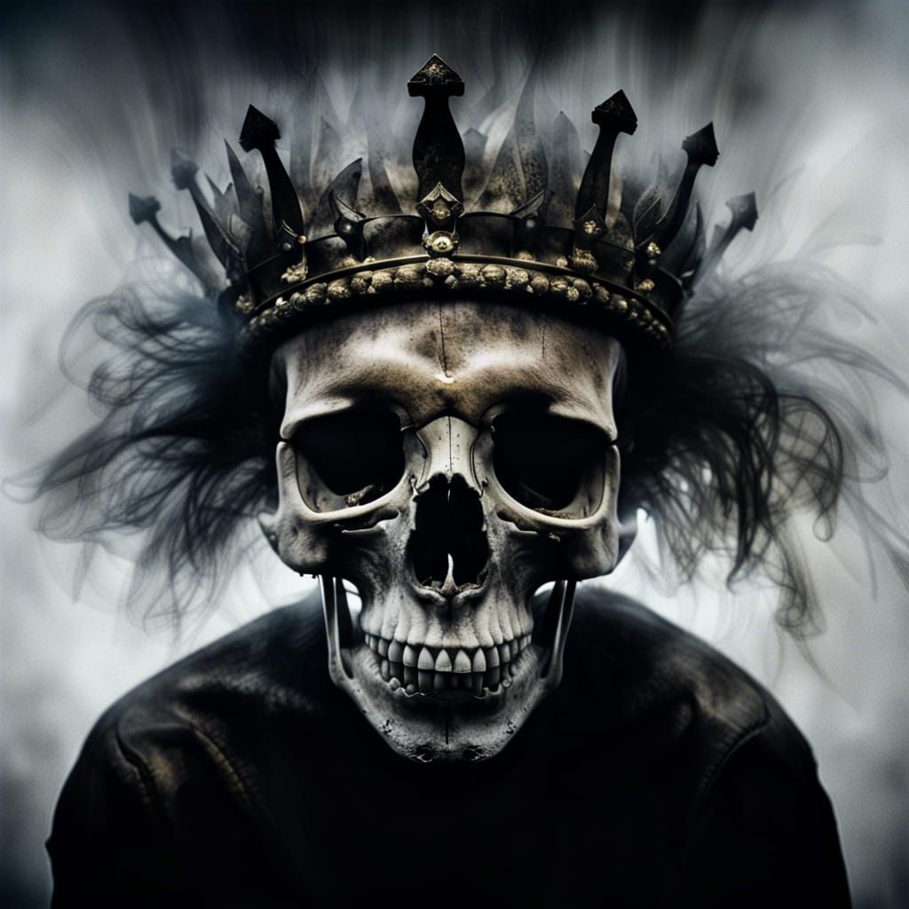 Fog Crown on Skull: Photorealistic Masterpiece