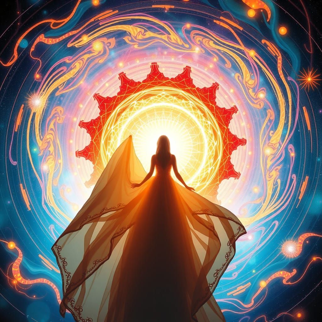 Serene Quantum Catalyst in Iridescent Vortex