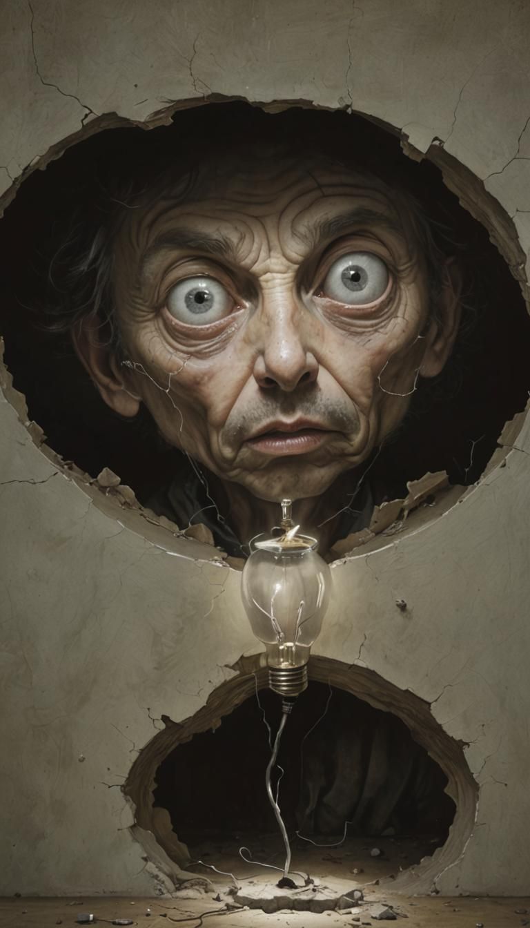 Cunning Electrician's Surreal Light Bulb Feast