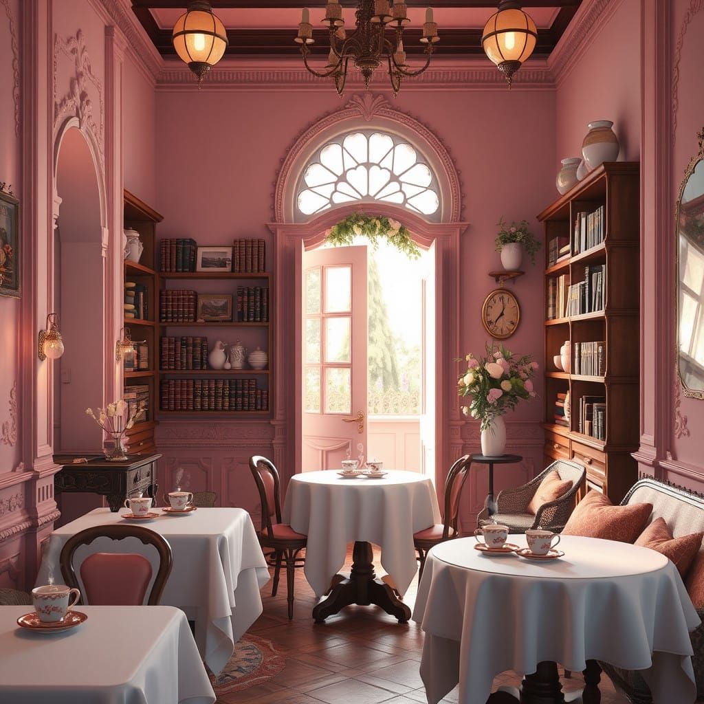 Whimsical Bakery in Soft Pastel Hues with Vintage Charm