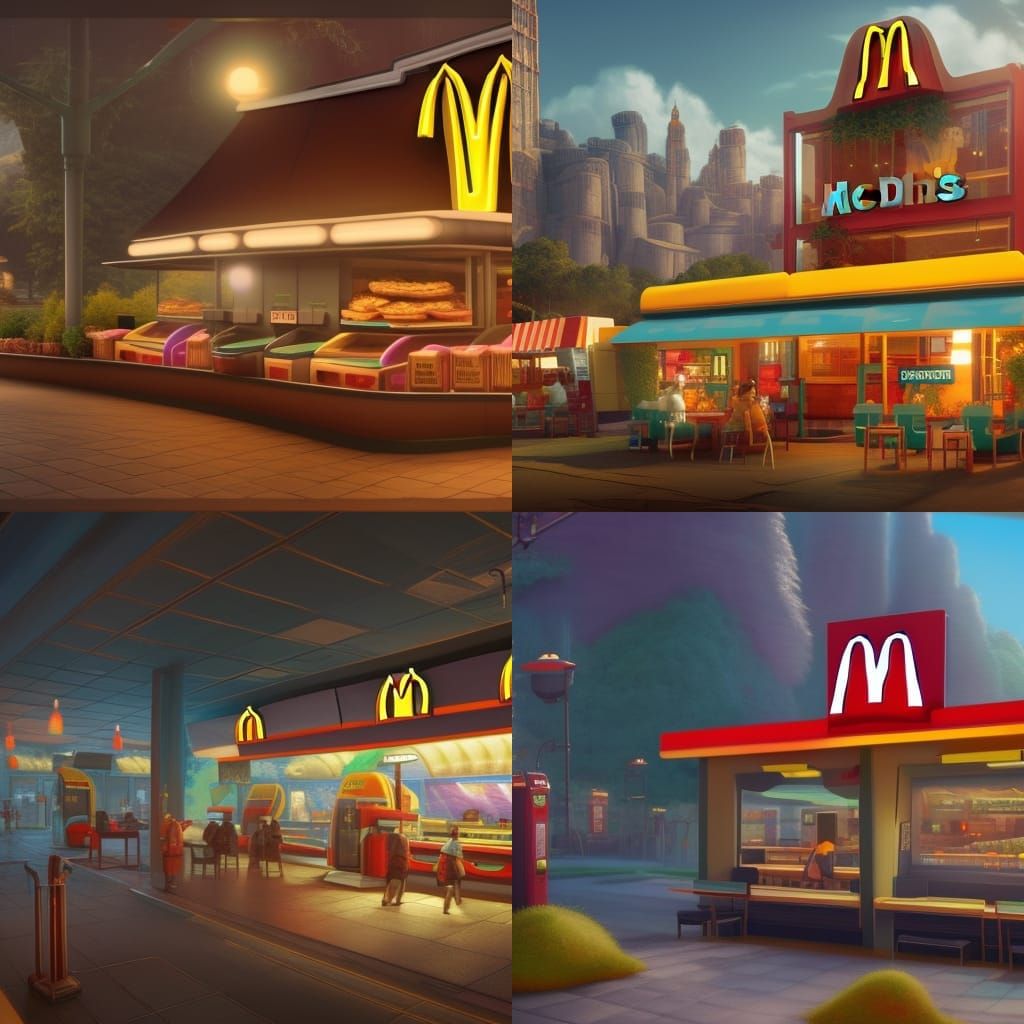Futuristic McDonald's Concept Art in 8K