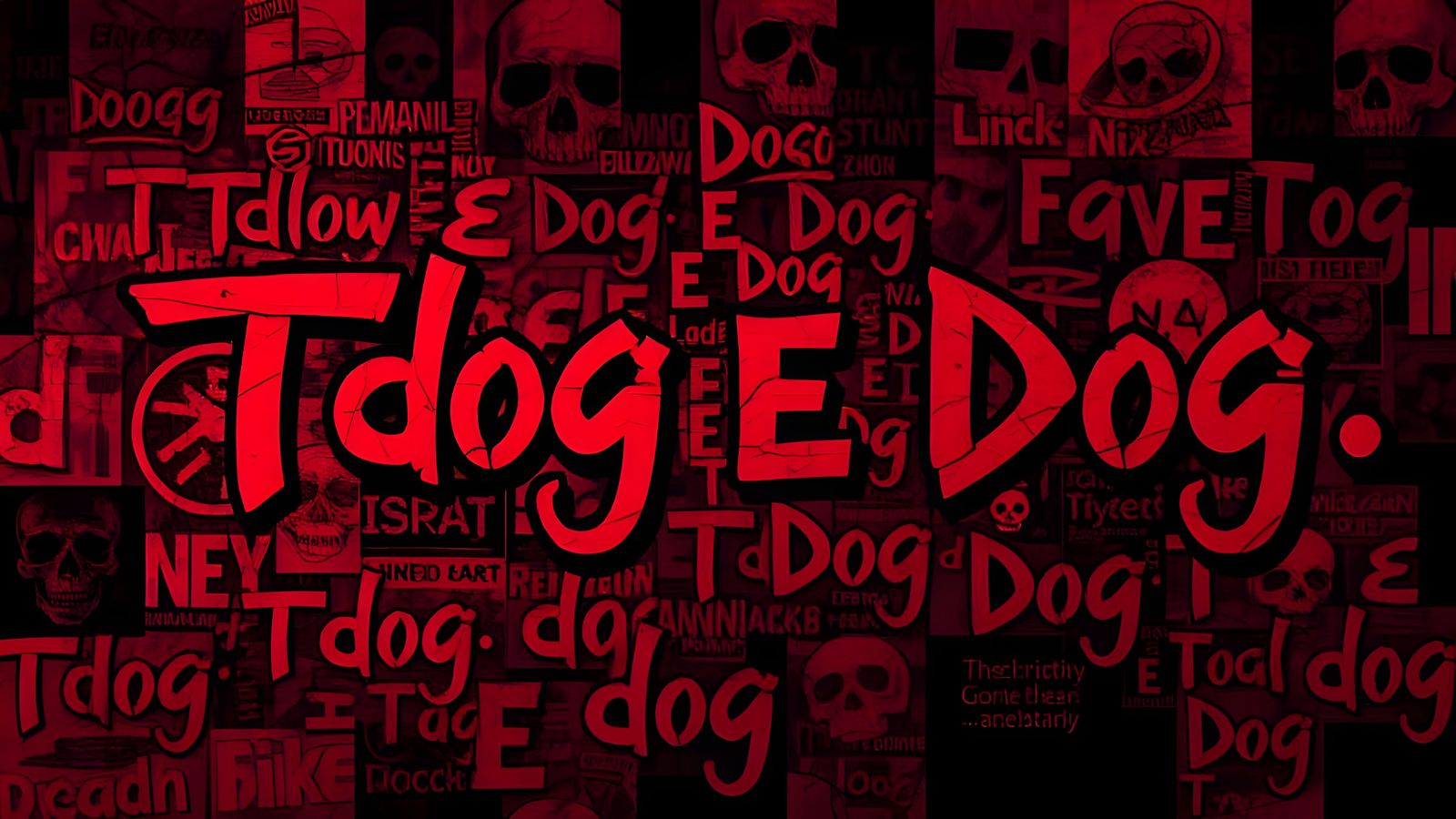 Tdog Graffiti In Red