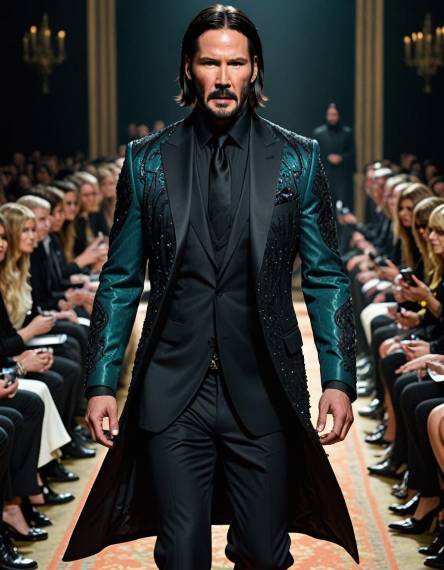 John Wick Struts Down the Runway in Extravagant Fashion