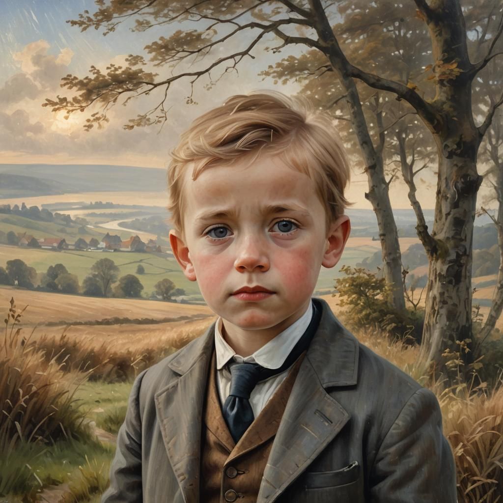 Danish Golden Age Portrait of a Young Boy