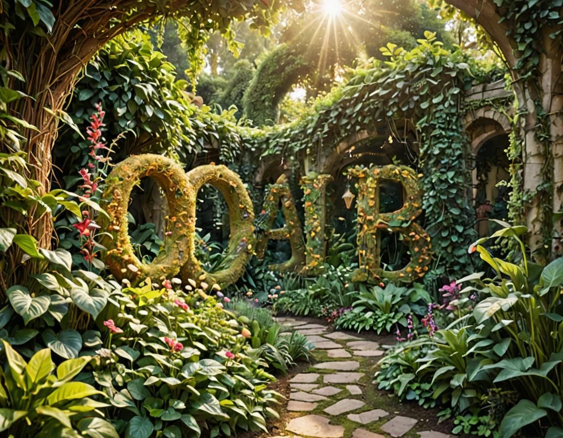 Enchanted Garden of Letter Characters