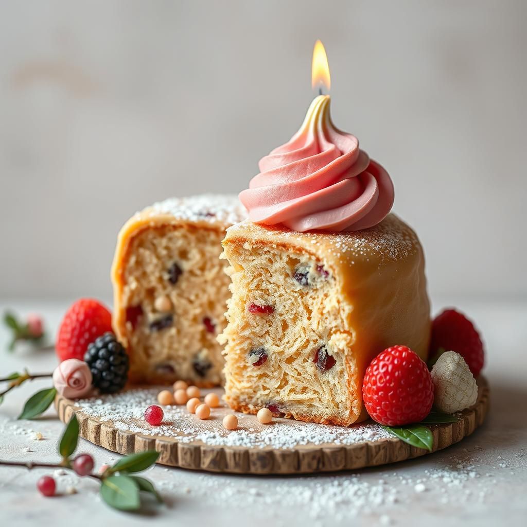 Baby in Crochet Hat with Gentle Smile