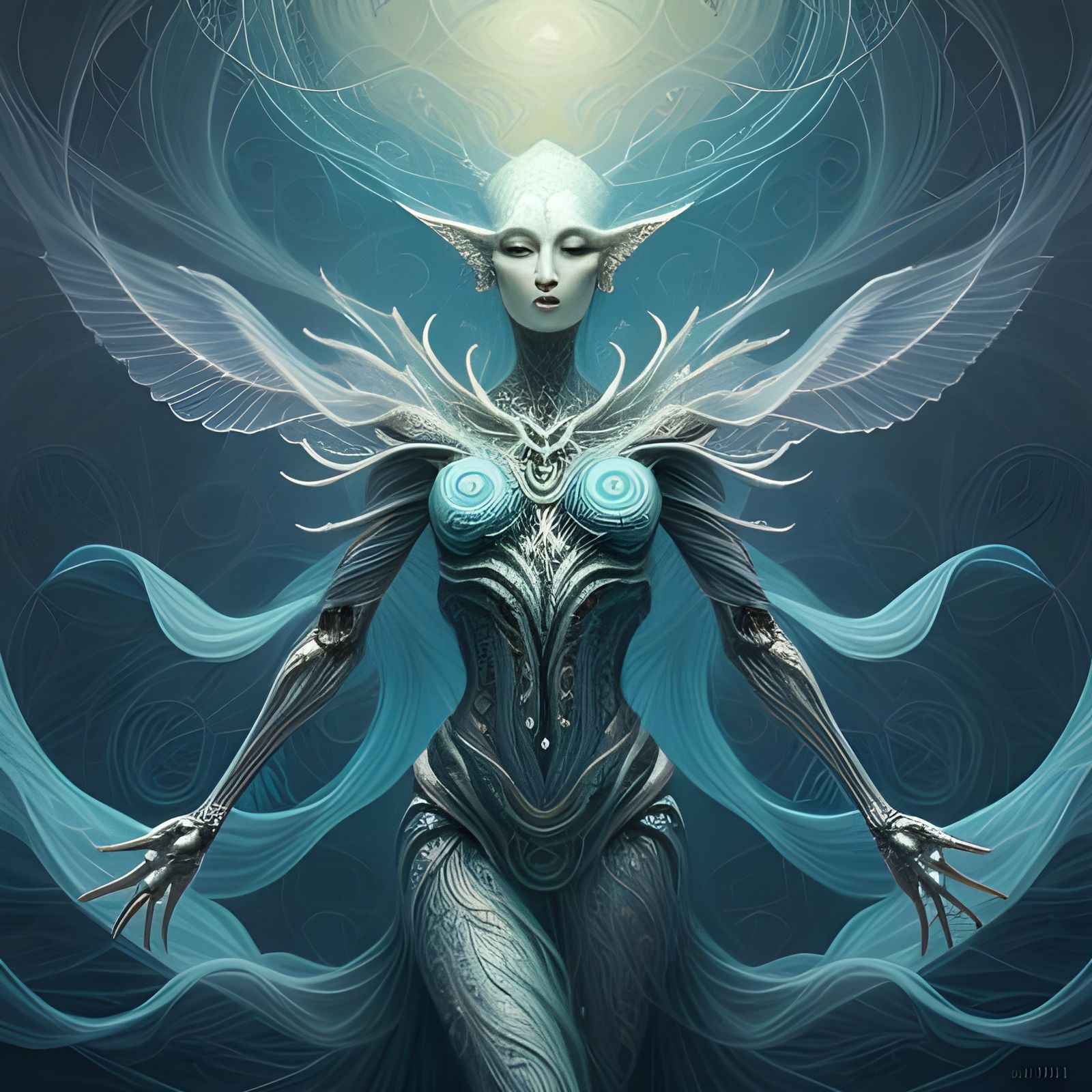 Evolving Goddess Ascends to Cosmic Heights