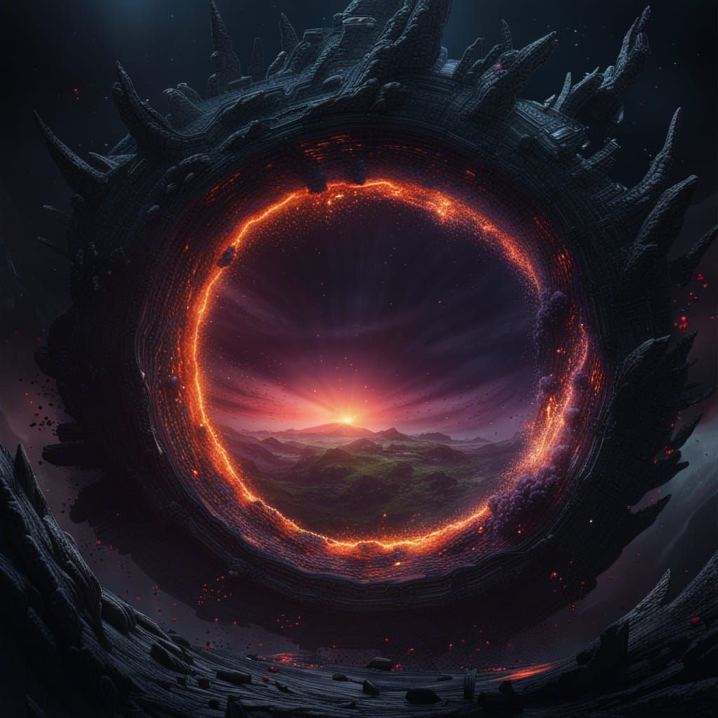 Detailed Matte Painting of a Black Hole