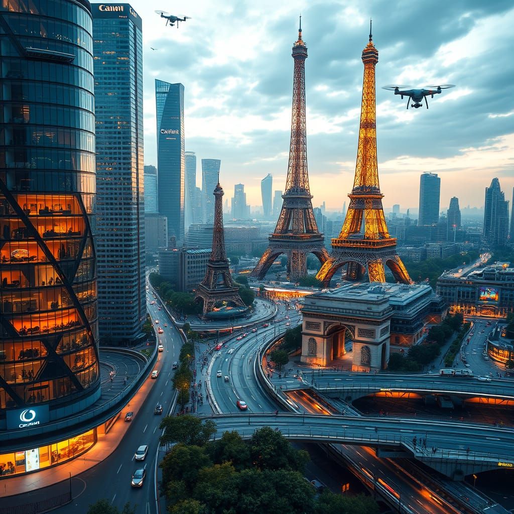 Ethereal Paris 2200: A Fusion of Classic Charm and Futuristi...