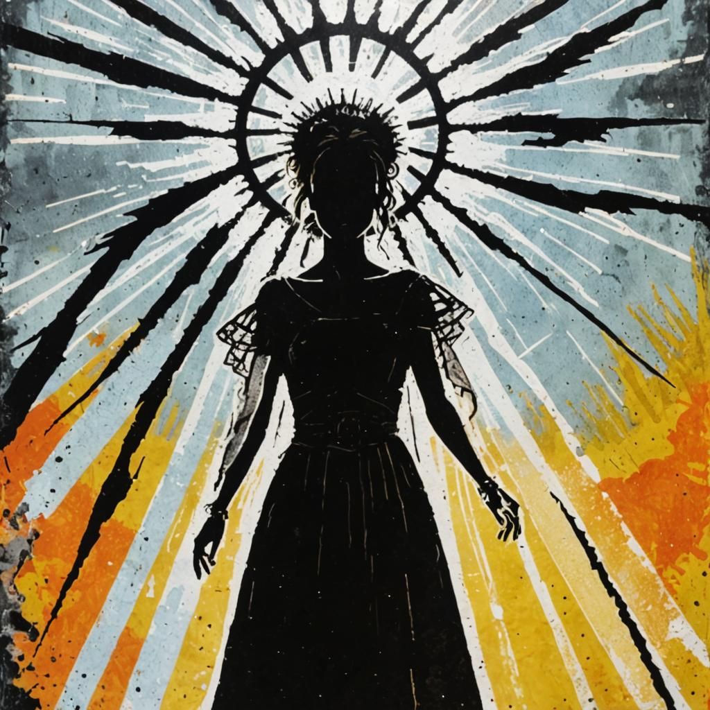 Solar Punk Bride in Post-Apocalyptic Sunscape