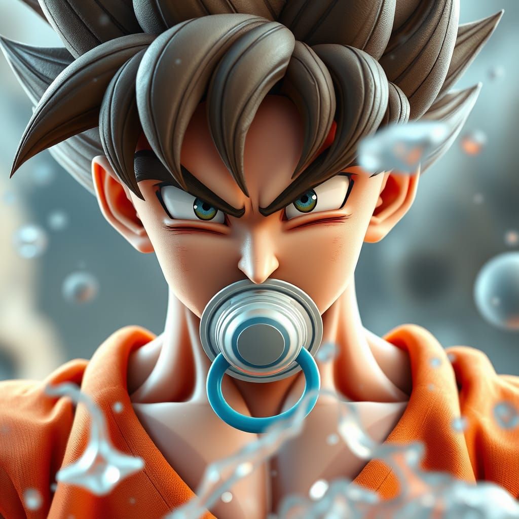 Goku with pacifier
