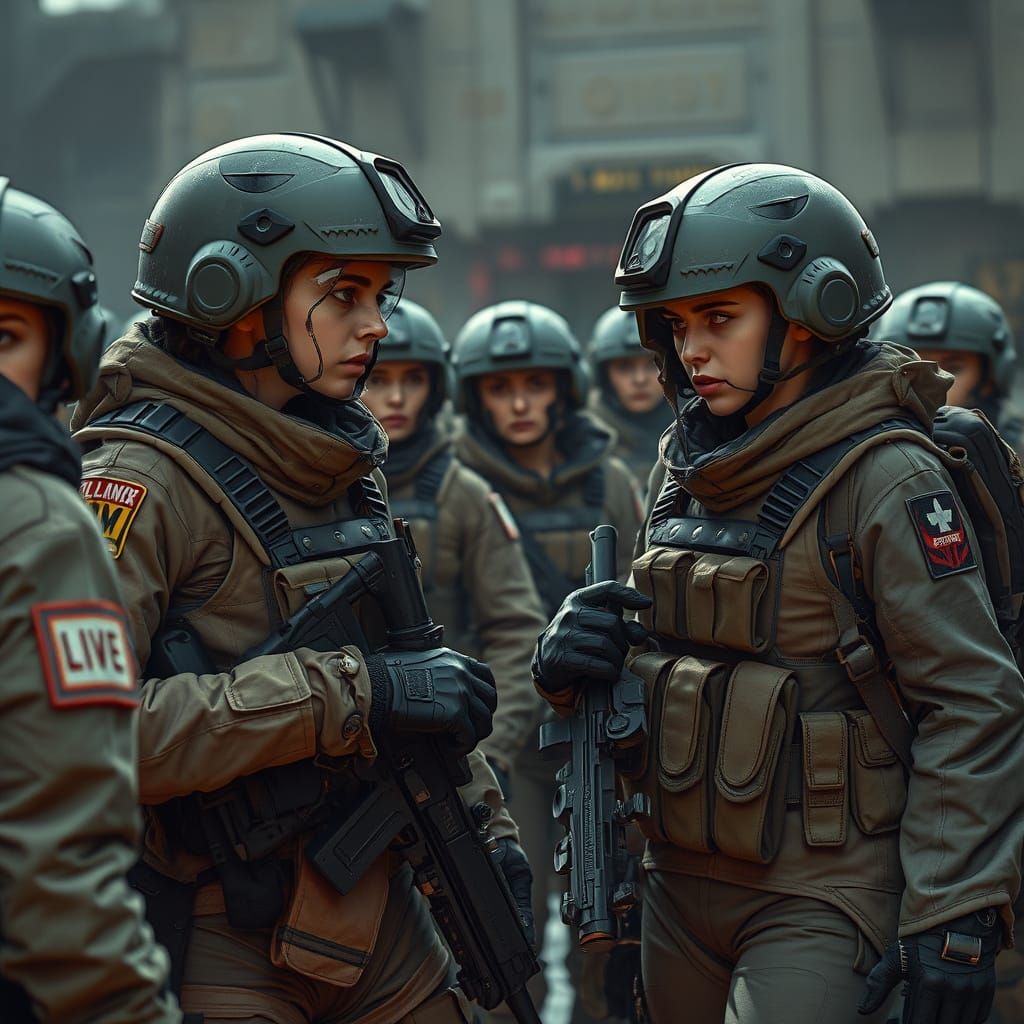 Women Assemble: Tactical Gear in Futuristic Style