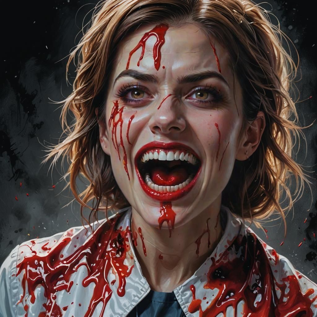 Creepy Female Dentist Horror Book Cover