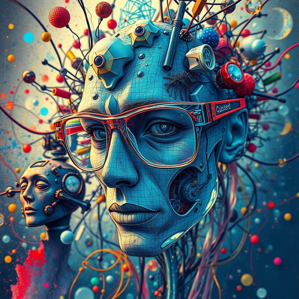 Surreal Quantum Glasses in Whimsical Crystalline Landscape